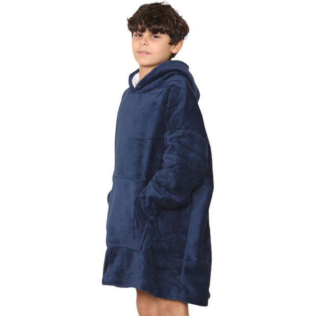 Kids Girls Boys Ultra Soft Oversized Hoodie Snuggle Plush Sherpa Fleece Lining