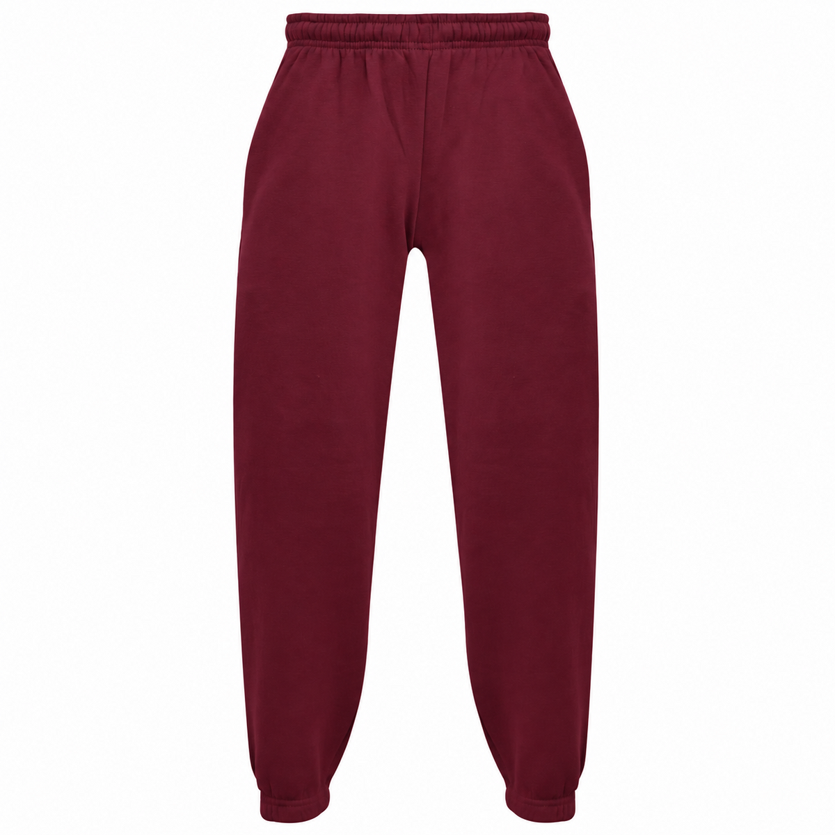Kids Girls Boys Plain Jogging Bottoms Cuffed Joggers Sweatpants Trousers 2-14 Yr
