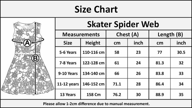 A2Z 4 Kids Girls Halloween Dresses Spider Web Skater Swing Dress Fancy Outfit Legging 3-13 Years - A2Z 4 Kids