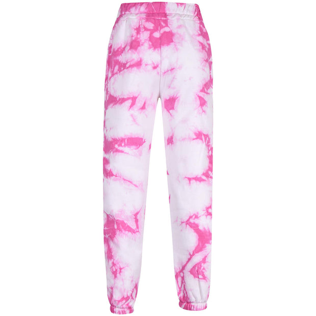 Kids Tie Dye Tracksuit Gym Cropped Hoodie Sweatpants Cord Set Girls Age 5-13