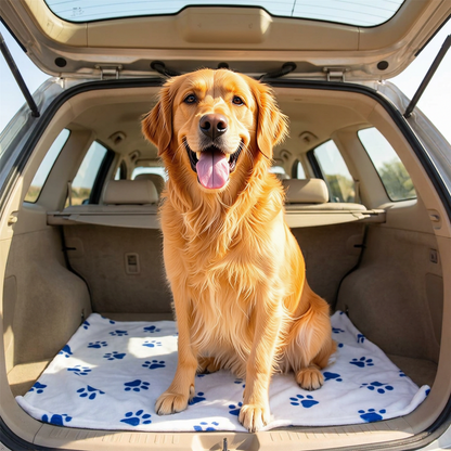 A2Z Cosy Fleece Pet Blanket 70 x 70 cm Soft Paw Print Polyester Mat