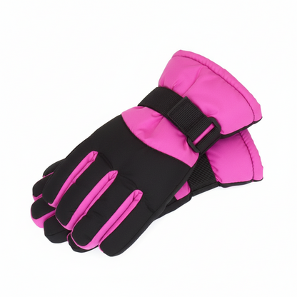 Girls Ski Snowboarding Gloves Kids Windproof Winter Warm Active Mittens 6-13 Yrs