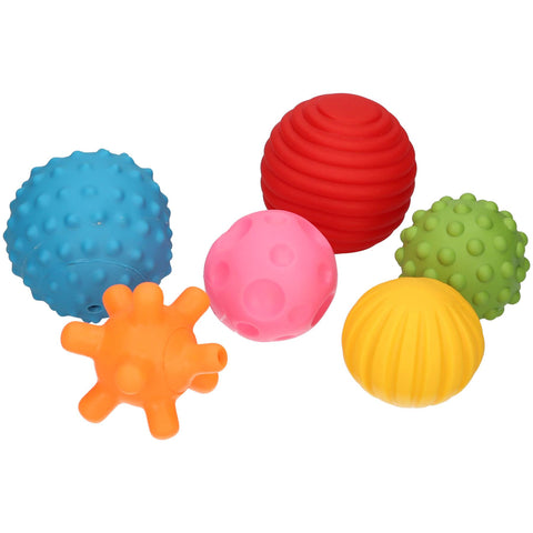 6 Piece Baby Ball Set Multi Textured Sensory Soft Balls Different Shaped Set
