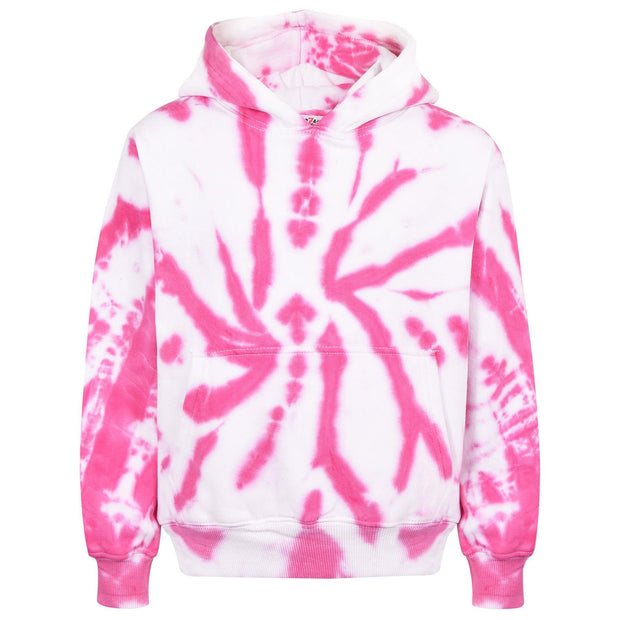 A2Z 4 Kids Girls Sweatshirt Tops Casual Tie Dye Print Pink Pullover Sweatshirt Fleece Hooded Jumper Coats Age 5-6, 7-8, 9-10, 11-12 & 13 Years