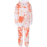 A2Z Onesie One Piece Kids Pyjamas Sleepsuit Orange Tie Dye Printed Girls Outfit