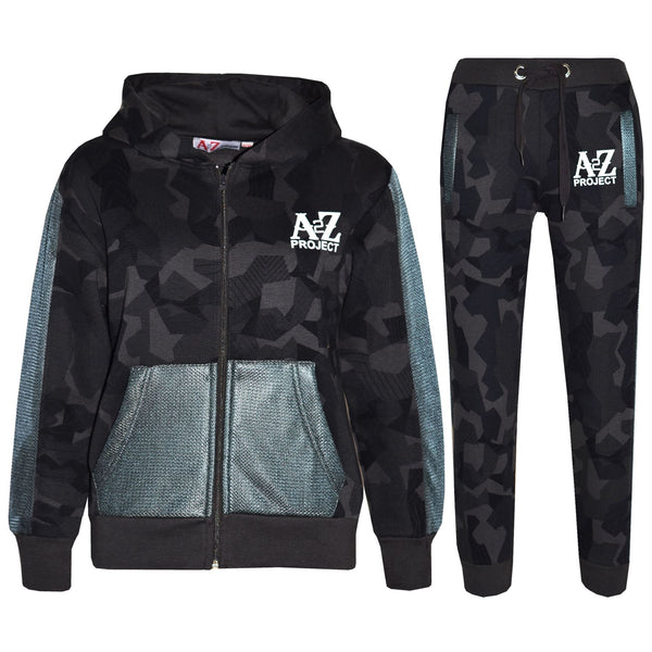 Kids Tracksuit Boys Girls Designer's A2Z Camouflage Jogging Suit Top Bottom 7-13