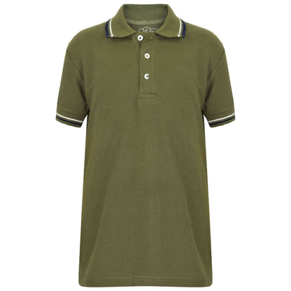 Kids Boys Girls Polo T Shirt Designer Plain Color School T-Shirts PE Top 3-13 Yr