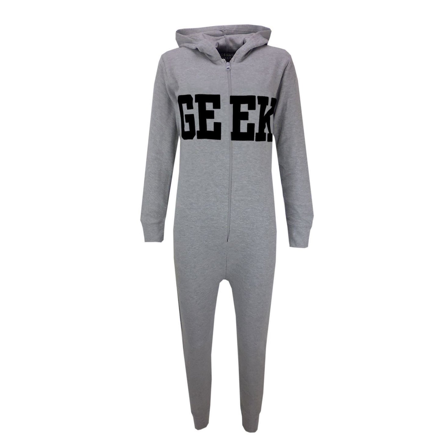 Kids Girls Boys GEEK Print A2Z Onesie One Piece Summer Jumpsuit PJ's 7-13 Years
