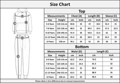Kids Girls Boys Plain Tracksuit Hooded Sweat Hoodie Bottom Jog Suit Joggers 5-13