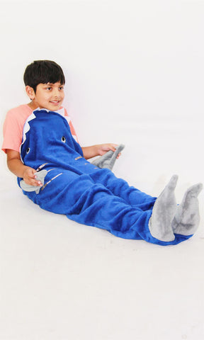 Kids Blanket Shark Soft Fleece Blankets Sleeping Bag Fancy Dresses One Size