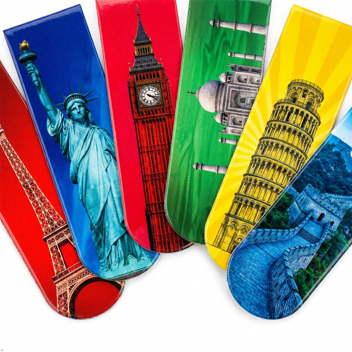 A2Z Hologram Magnetic Book Tabs 20 Pack World Landmark Page Markers