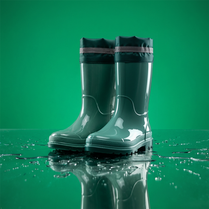 Kids Waterproof Wellington  PVC Rain Wellies Adjustable Warm Lined Non Slip Sole