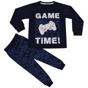 A2Z 4 Kids Game Time Navy Pyjama Set Contrast Colour PJS Matching Top Bottom Pyjamas Comfy Loungewear Dress Up Outfit Set Gifts for Children Girls & Boys Age 5-13 years - A2Z 4 Kids