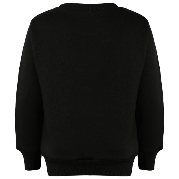 Kids Plain Tracksuit Sweatshirt Set Jumper and Bottoms PE School Girls Boys 2-13