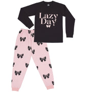 A2Z 4 Kids Girls Pyjamas Children PJs 2 Piece Set Lazy Day Print Black Lounge Suit for Children Top Bottom Pyjamas Loungewear Gifts Age 2-3, 3-4, 5-6, 7-8, 9-10, 11-12 & 13 Years - A2Z 4 Kids