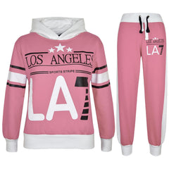Kids LA7 Tracksuit Two Colour Set Hoodie & Jogger Sweatpants Girls Boys Age 5-13