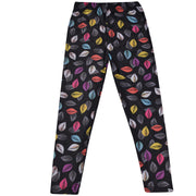 Kids Girls Leaves Leggings Elasticated Waist Comfortable Summer Fashion Bottoms