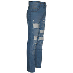 Boys Ripped Denim Jeans Comfortable Stretch Skinny Trousers Trendy Summer Pants