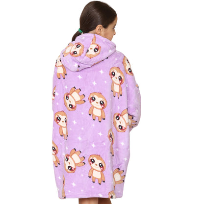 Kids Girls Boys Oversized Hoodie Animal Snuggle Blanket Super Soft Warm Fleece