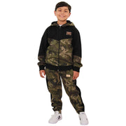 A2Z 4 Kids Boys Girls Cotton Tracksuit Camouflage Green Fleece Hoodie Top Joggers Bottom Suit Set Age 5-13 years