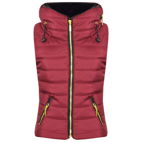 A2Z 4 Kids Kids Girls Boys Designer's Wine Sleeveless Hooded Padded Quilted Puffer Bubble Gilet Bodywarmer Jackets 5 6 7 8 9 10 11 12 13 Years