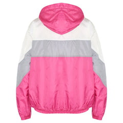 A2Z 4 Kids Girls Windbreaker Waterproof Raincoat Pink Jackets Contrast Panels Shower Resistant Lightweight Hooded Coat For Girls Age 5 6 7 8 9 10 11 12 13 Years