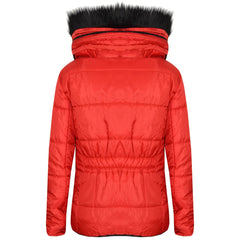 Kids  Girls Padded Puffer Quilted Coat Faux Fur Collar For  Girls Age 3-13 Years