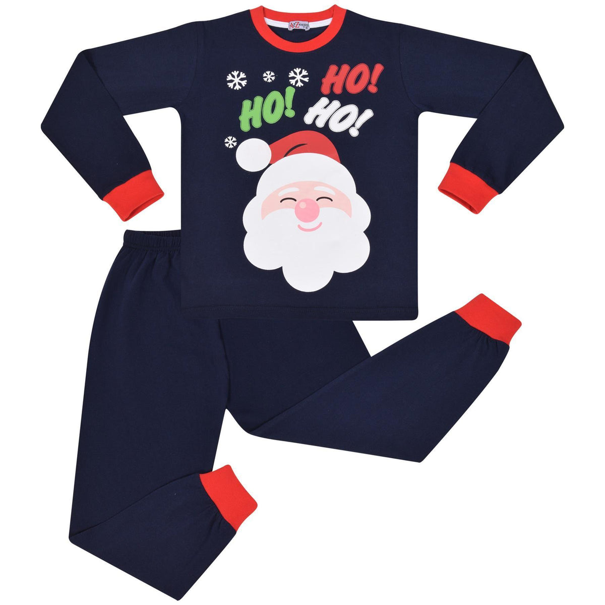 Kids Girls Boys Christmas Pyjamas Ya Filthy Animal Print Navy Lounge Suit