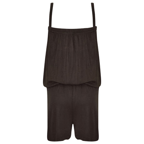 Kids Girls Plain Color Playsuit Trendy Summer All In One Jumpsuit New Age 5-13 Y