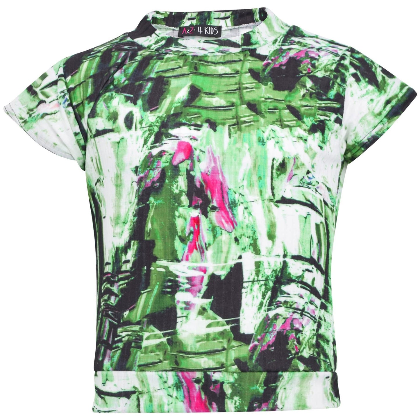 Kids Girls Short Sleeves Crop Top Tie Dye Print T Shirt Top & Legging Outfit Set