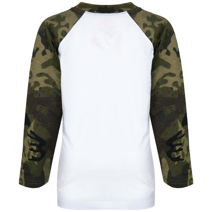 Kids Boys Girls T Shirts Plain Baseball Long Raglan Sleeves Sports Tees 2-13 Yrs