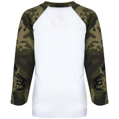 Kids Boys Girls T Shirts Plain Baseball Long Raglan Sleeves Sports Tees 2-13 Yrs