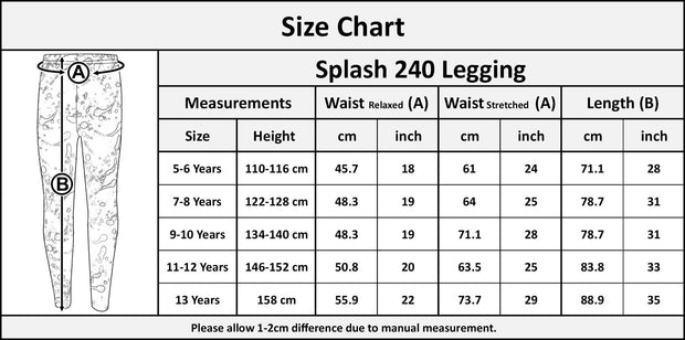 A2Z 4 Kids Girls Legging Designer's Pastel Splash Print Fashion Party Dance Full Length Leggings New Age 5 6 7 8 9 10 11 12 13 Years