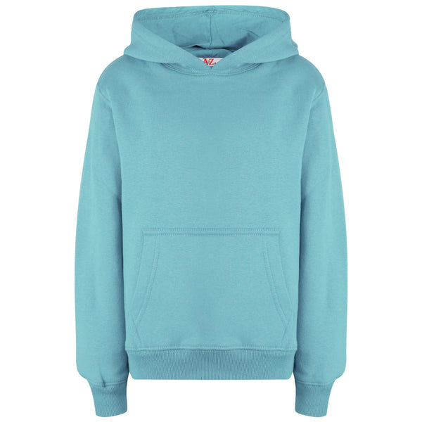 A2Z 4 Kids Girls Boys Sweat Shirt Tops Casual Plain Aqua Pullover Sweatshirt Fleece Hooded Jumper Coats New Age 2 3 4 5 6 7 8 9 10 11 12 13 Years