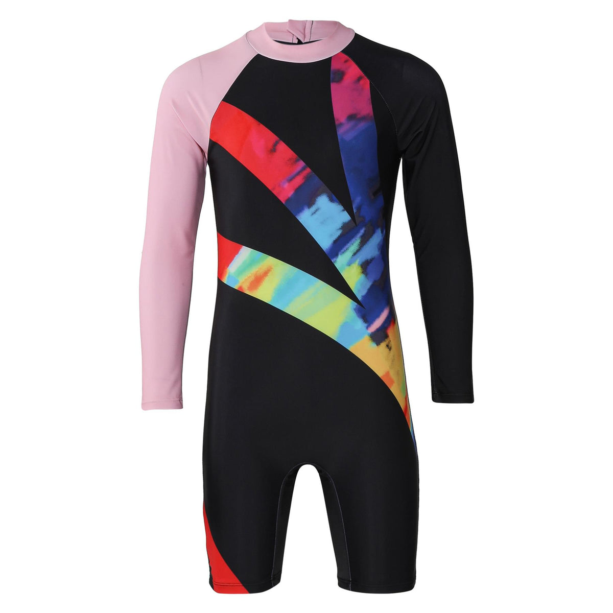 Kids Girls Rainbow Swimsuit Surfing Diving Comfortable Quick Dry Swimwear Suit