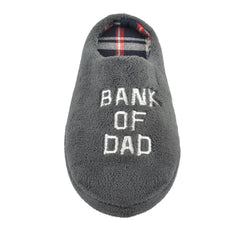 A2Z Mens BANK OF DAD Mule Slippers Adult Quilted Puffer Slip-On House Shoes