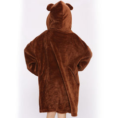 Unisex Men's Ladies Oversized Hoodie Printed Snuggle Super Soft Warm Blanket