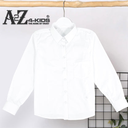 Kids Girls T Shirts Plain School Uniform Shirt Long Sleeves Soft Tank Top & Tees
