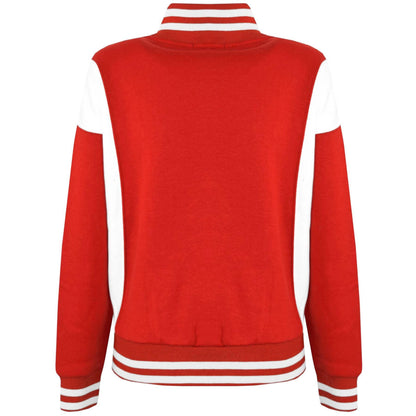 Kids B.B Plain Jacket New Red Varsity Style Long Sleeve Coat Girls Boys 2-13 Yrs
