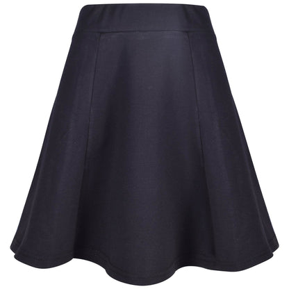 Kids Girls Plain School Uniform Skirt Elasticated Fit Summer Skater Skirts