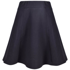 Kids Girls Plain School Uniform Skirt Elasticated Fit Summer Skater Skirts