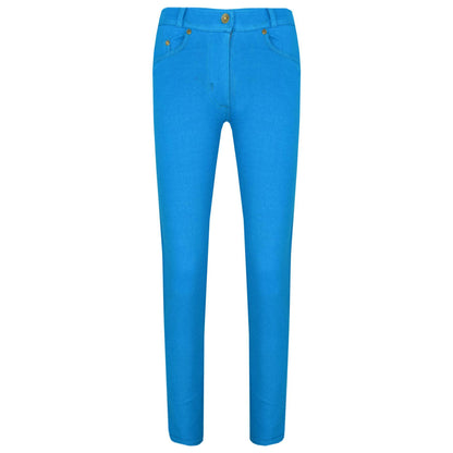 Kids Skinny Jeans Girls Stretchy Jeggings Fit Pants Coloured Trousers 5-13 Years
