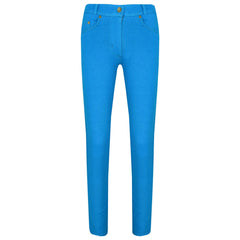 Kids Skinny Jeans Girls Stretchy Jeggings Fit Pants Coloured Trousers 5-13 Years