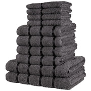 Luxurious 10 Piece Towel Bale Set 2x Bath Towels (66x118cm) 4x Soft and Absorbent Hand Towels (51x81cm) and 4x Cozy Face Towels (30x30cm) 500 GSM 100% Cotton Towels Available in 1 Pack adn 2 Pack Options - A2Z 4 Kids