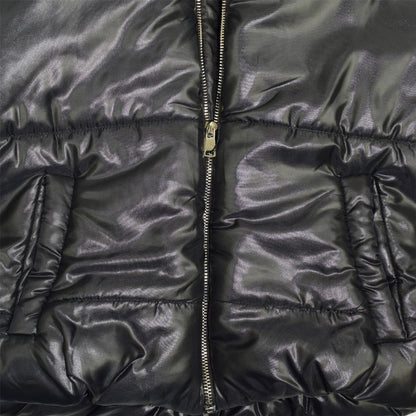 Girls Jacket Kids Wetlook Cropped Padded Quilted Puffer Bubble Jackets Coat 5-13