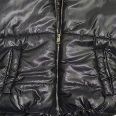 Girls Jacket Kids Wetlook Cropped Padded Quilted Puffer Bubble Jackets Coat 5-13
