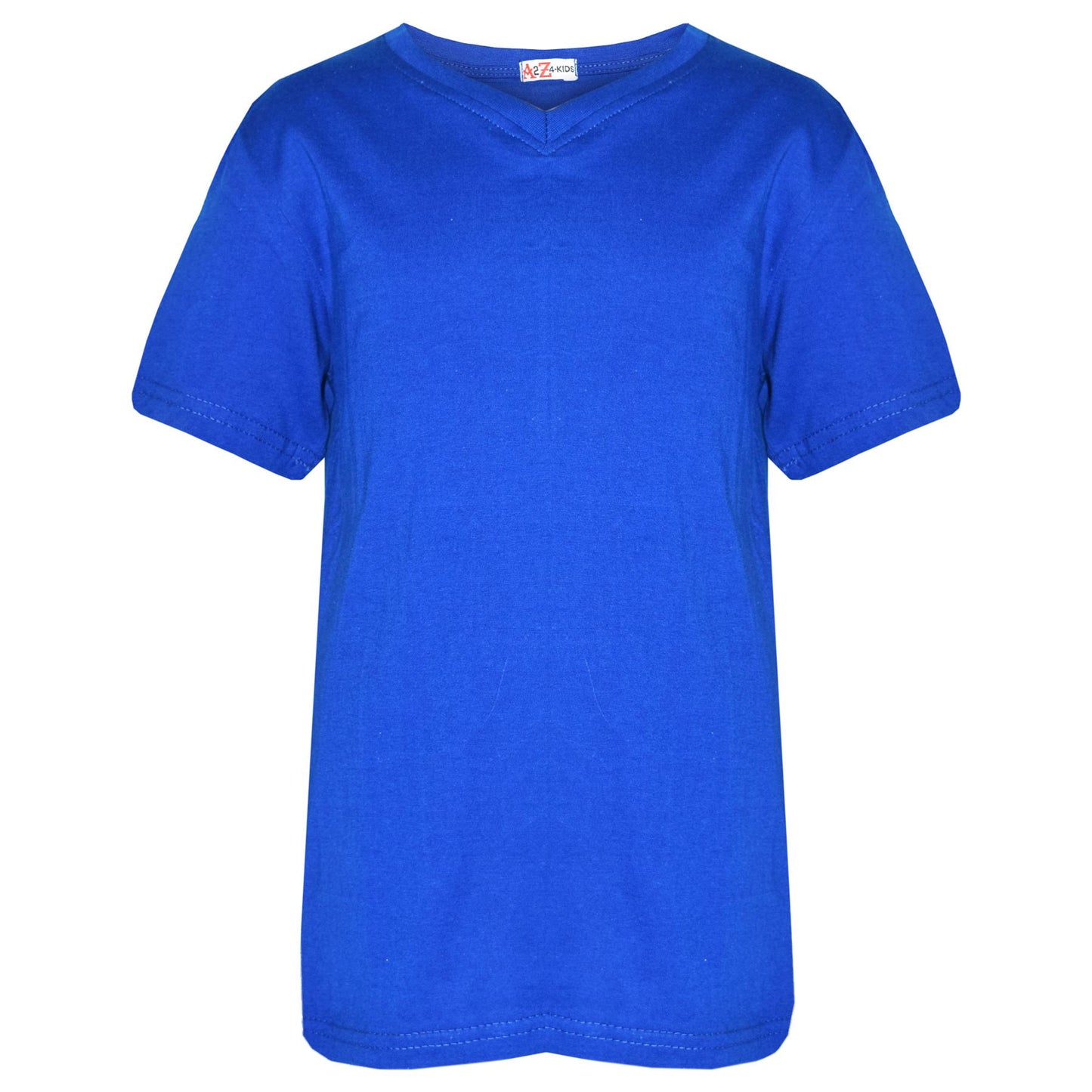 A2Z 4 Kids Basic T-Shirt Back to School Short Sleeve V Style Crew Neck Casual Fit Fashion 100% Cotton For Children Girls Boys Age 2-13 Years