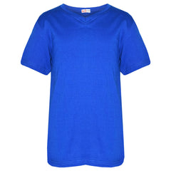 A2Z 4 Kids Basic T-Shirt Back to School Short Sleeve V Style Crew Neck Casual Fit Fashion 100% Cotton For Children Girls Boys Age 2-13 Years