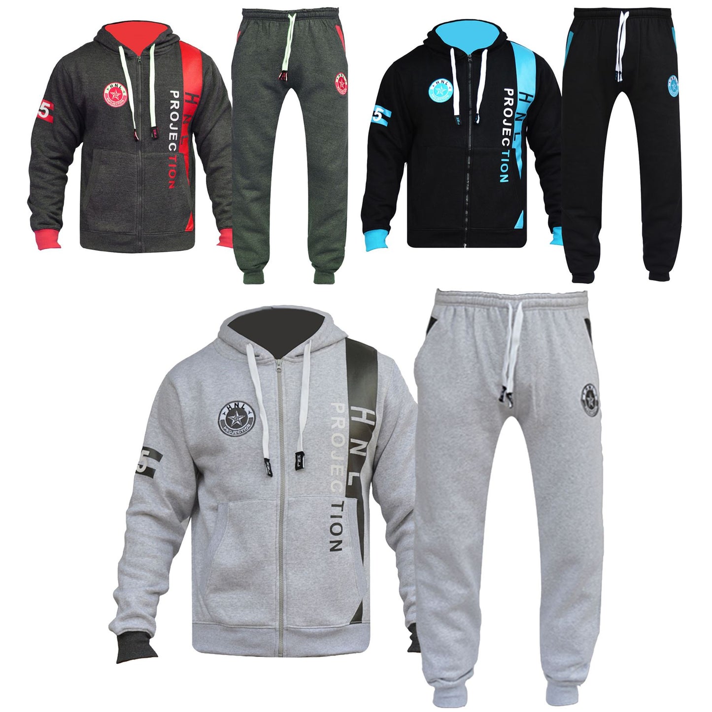 A2Z 4 Kids Boys Girls Boys Tracksuit HNL Projection Hooded Top Jogging Tracksuit