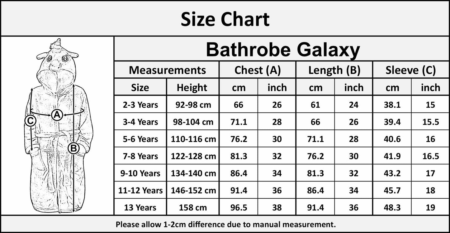 Kids Girls Unicorn Bathrobe Hooded Galaxy Xmas Cosplay Costume Soft Lounge Suit